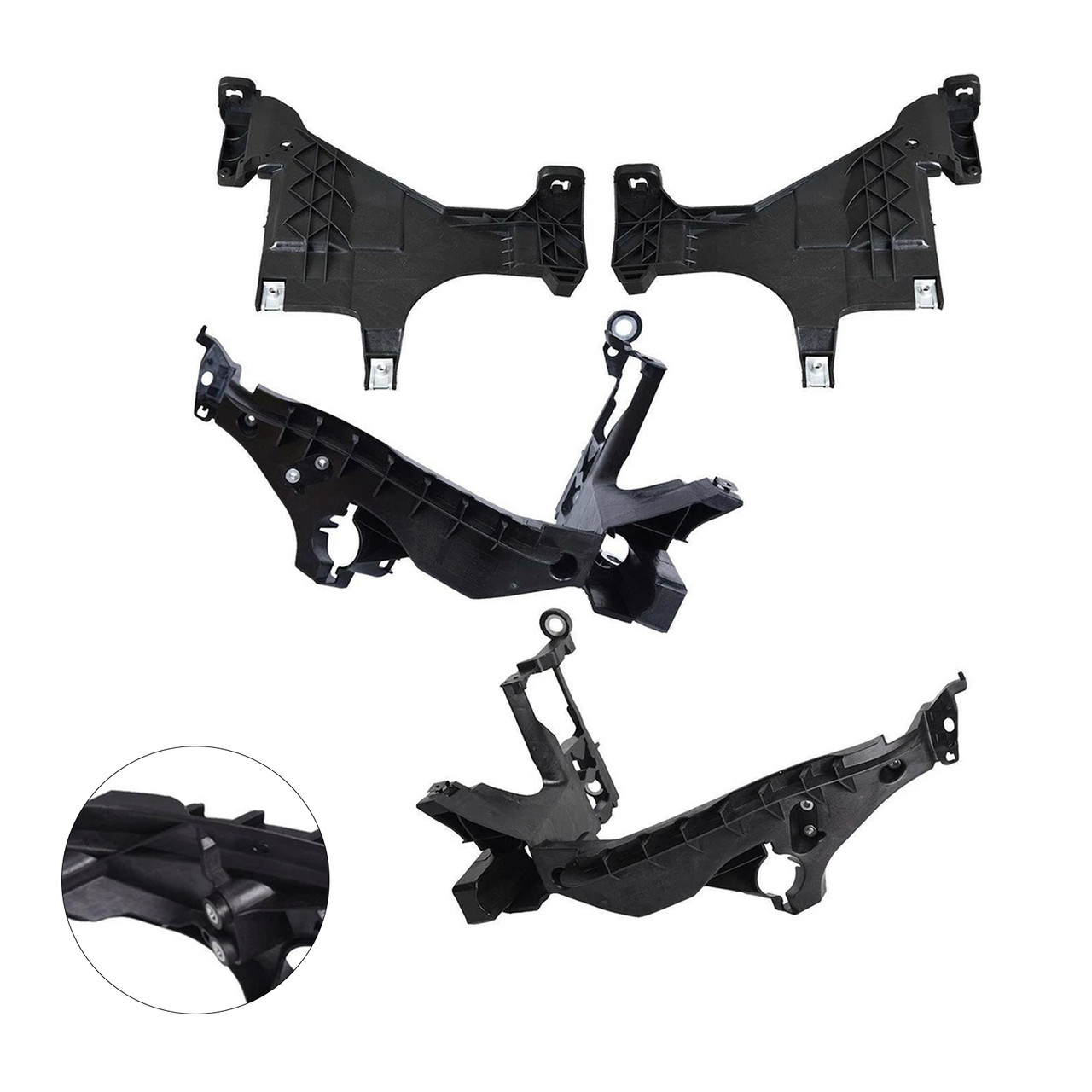 2013-2016 Audi A4 S4 4PCS Front Headlight Mount Support Plate Bracket 8T0941453B,8T0941454B Generic