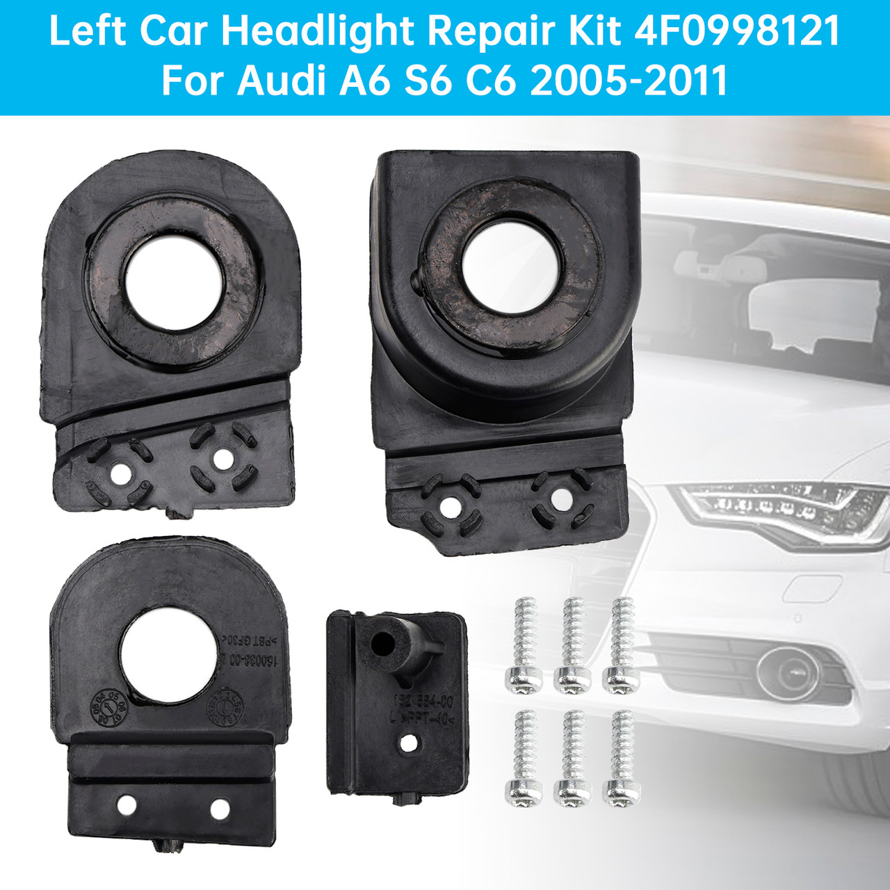 2008-2011 Audi RS6 C6 Left Car Headlight Repair Kit 4F0998121 Generic