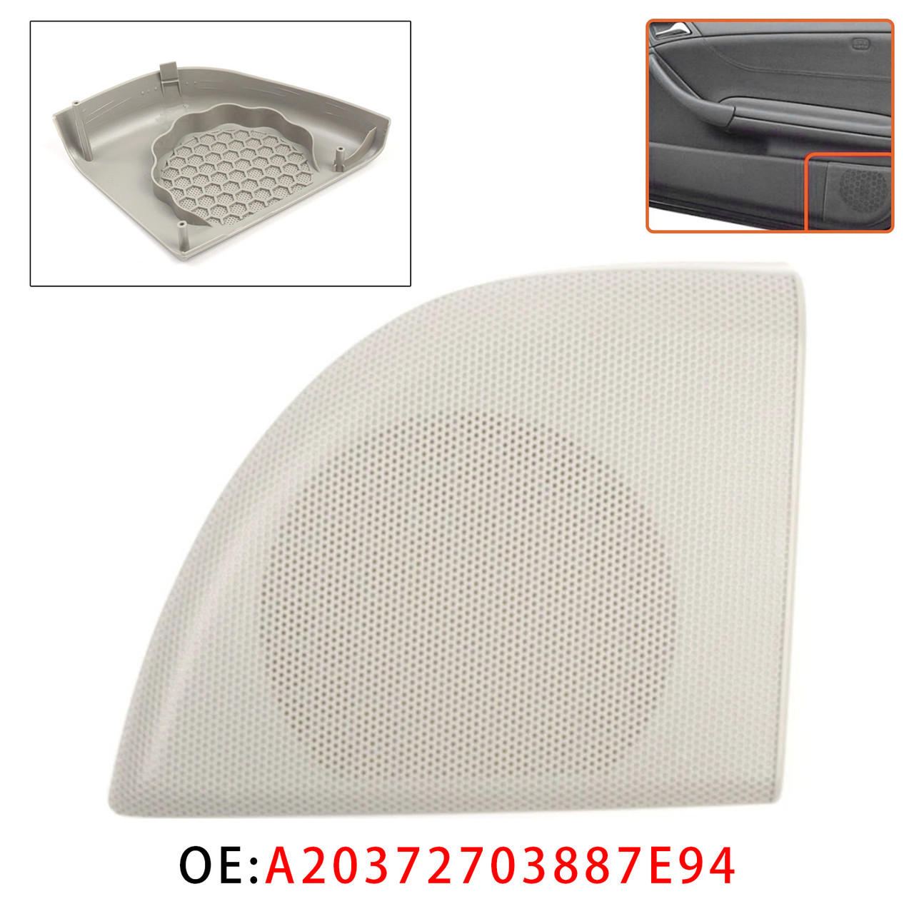 Mercedes Benz W203 C-Class CLC-Class Left Front Door Speaker Cover A20372703887E94 Generic