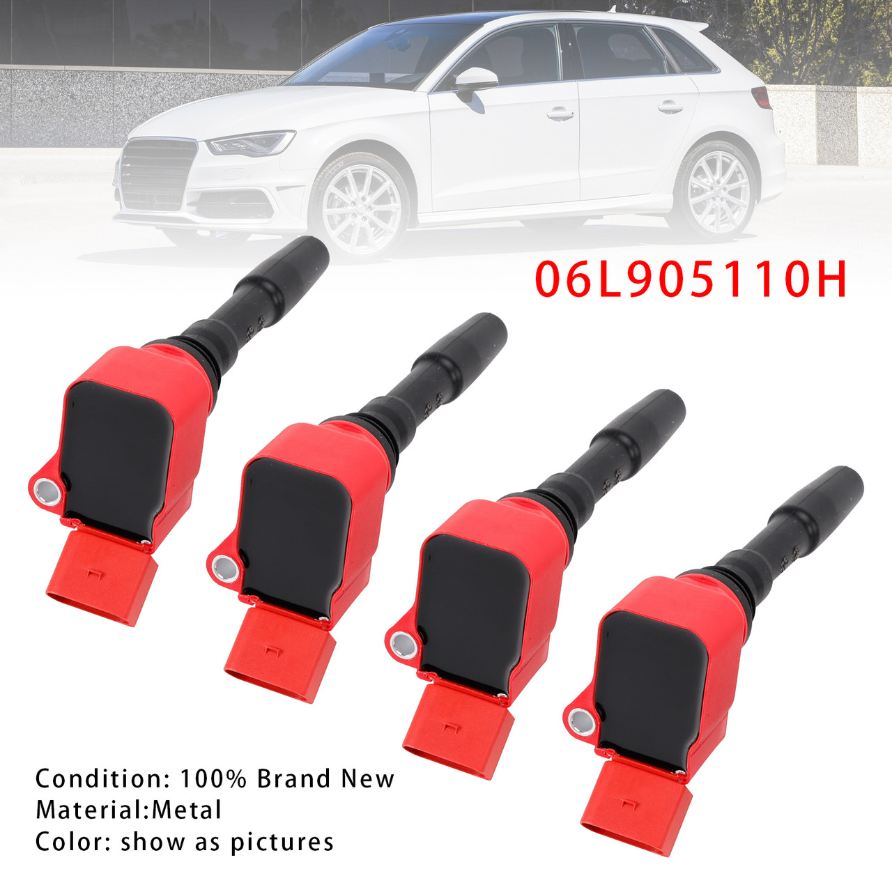 2015-2023 VW Jetta Beetle Passat Golf 1.8 & 2.0 4PCS Ignition Coil 06L905110H Generic