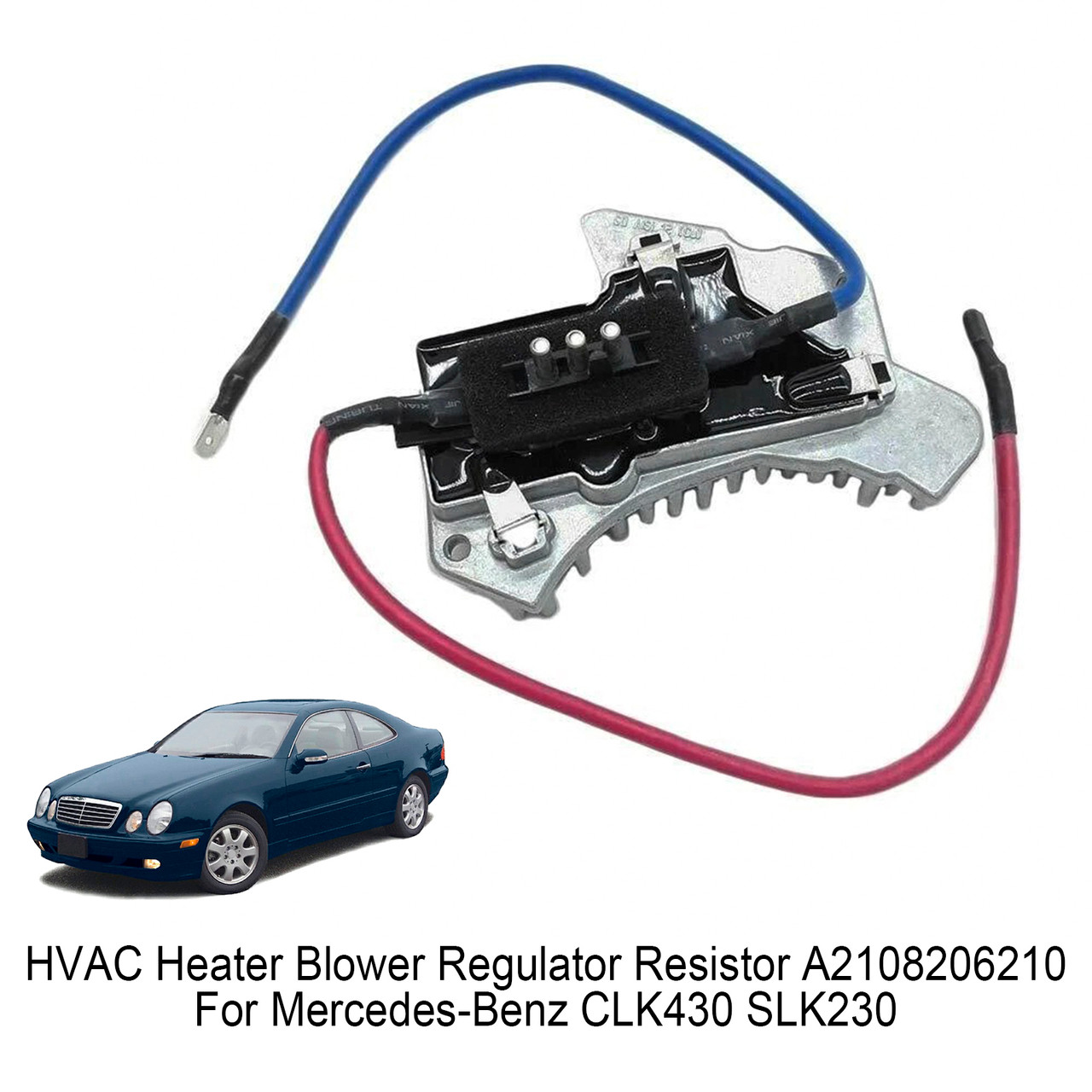 1996-2000 Mercedes-Benz C220 C230 C280 HVAC Heater Blower Regulator Resistor A2108206210 Generic