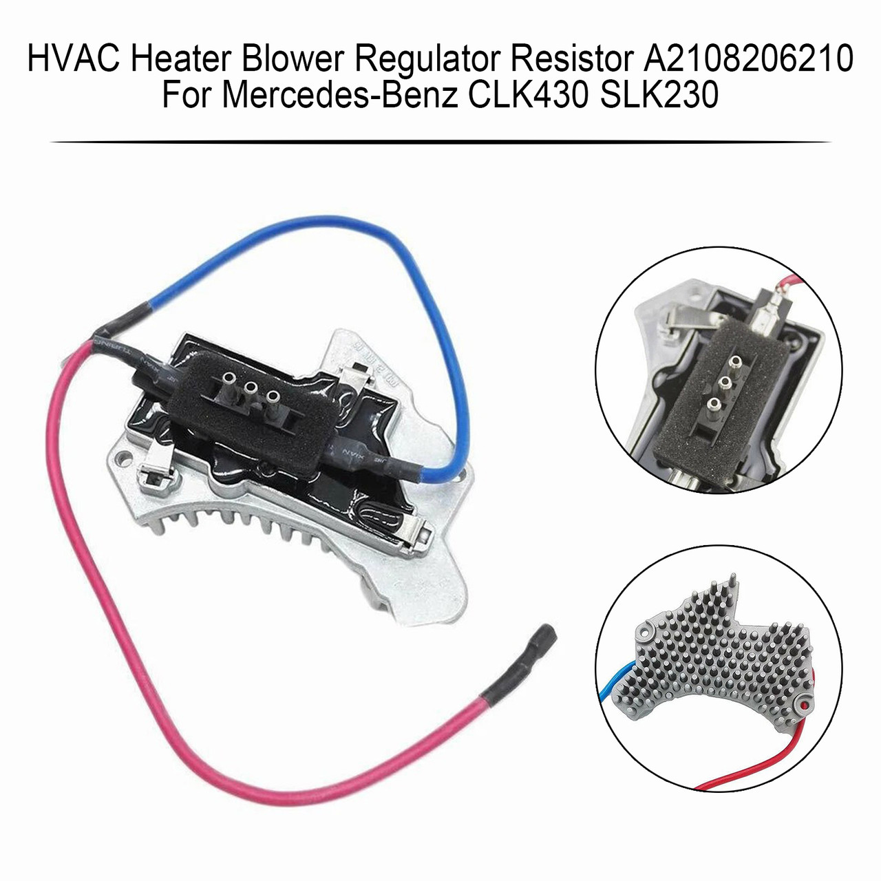 1996-1997 Mercedes-Benz C36 C43 AMG W202 HVAC Heater Blower Regulator Resistor A2108206210 Generic