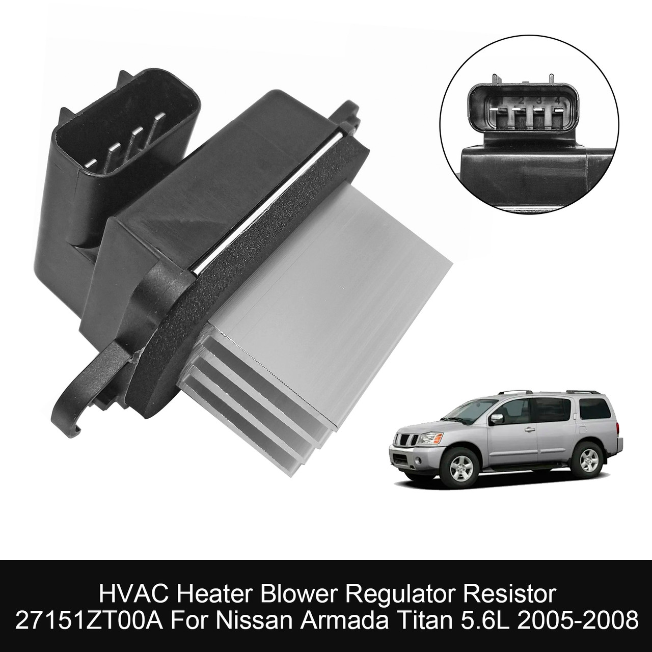 2009-2011 Nissan Frontier 2.4L 2.5L 4.0L HVAC Heater Blower Regulator Resistor 27151ZT00A Generic