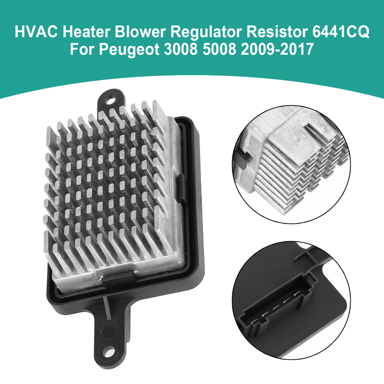 2009-2016 Peugeot 3008 0U HVAC Heater Blower Regulator Resistor 6441CQ Generic