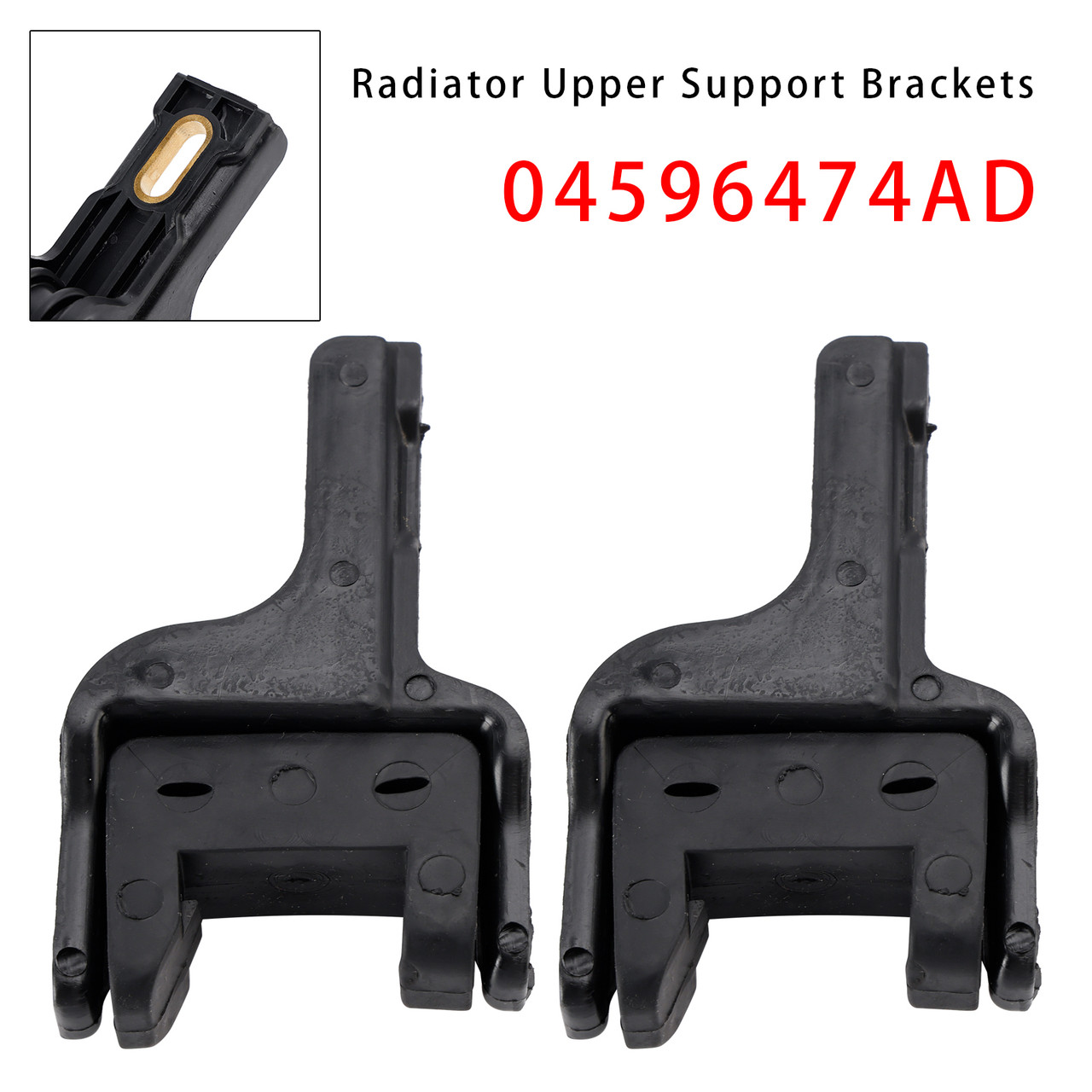 Pair of Radiator Upper Support Brackets For Dodge Chrysler 04596474AD