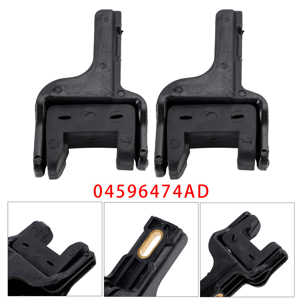 Pair of Radiator Upper Support Brackets For Dodge Chrysler 04596474AD
