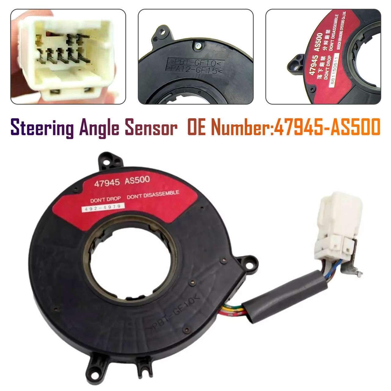 2003-2010 Nissan 350Z Murano Maxima Quest Steering Angle Sensor 47945-AS500 Generic