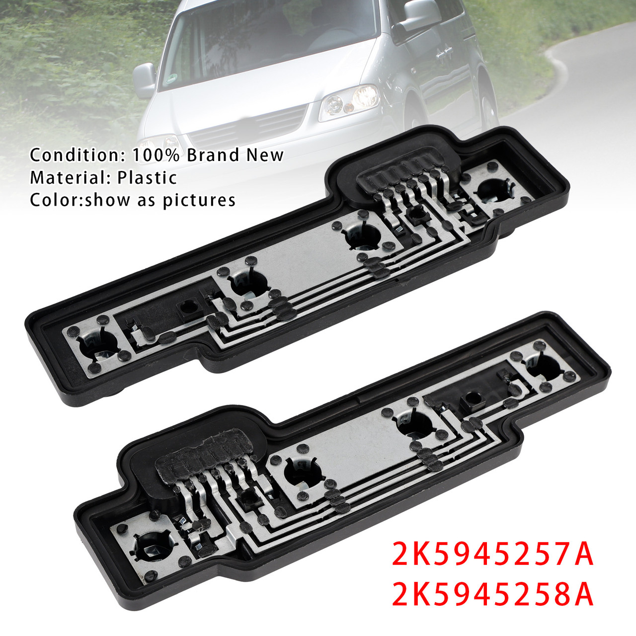 2004-2014 VW Caddy Left+Right Rear Tail Light Bulb Holder Carrier 2K5945257A 2K5945258A Generic