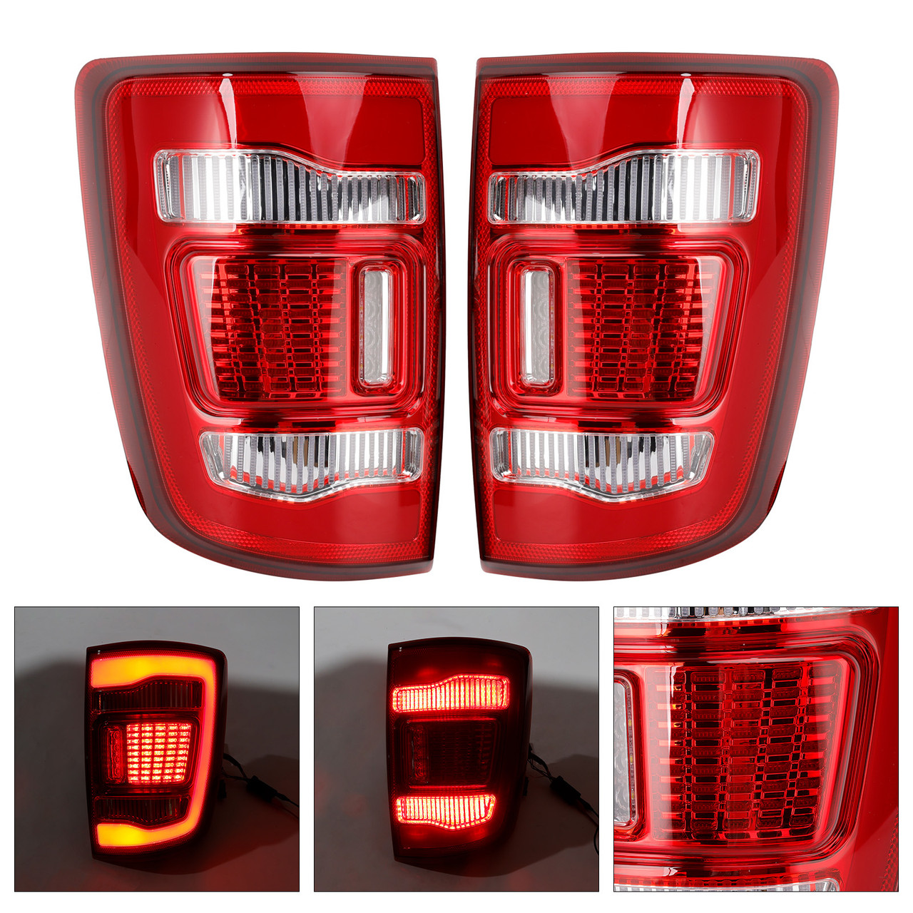 2009-2018 Dodge Ram 1500 Left+Right LED Tail Light Assembly Generic