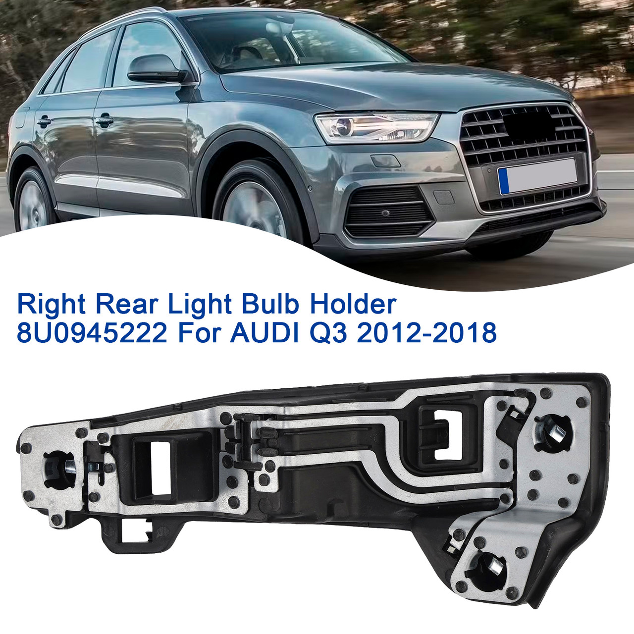 2012-2018 AUDI Q3 Halogen Right Rear Light Bulb Holder 8U0945222 Generic