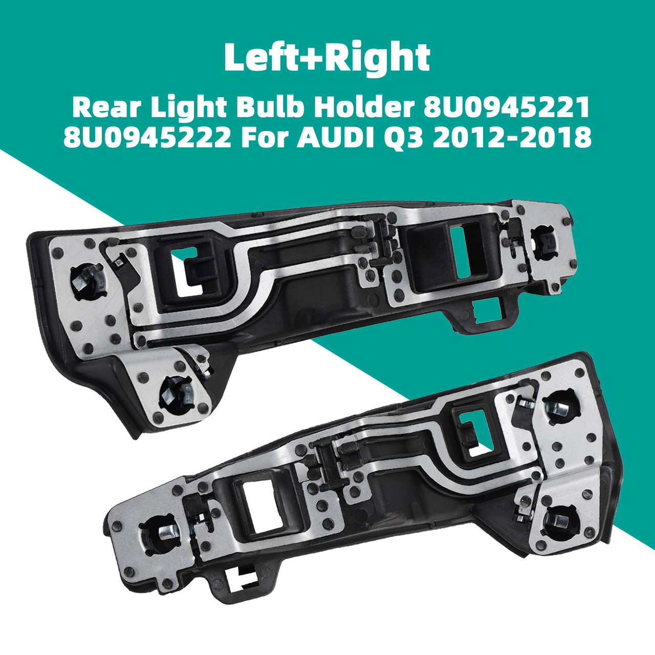 2012-2018 AUDI Q3 Halogen Left+Right Rear Light Bulb Holder 8U0945221 8U0945222 Generic