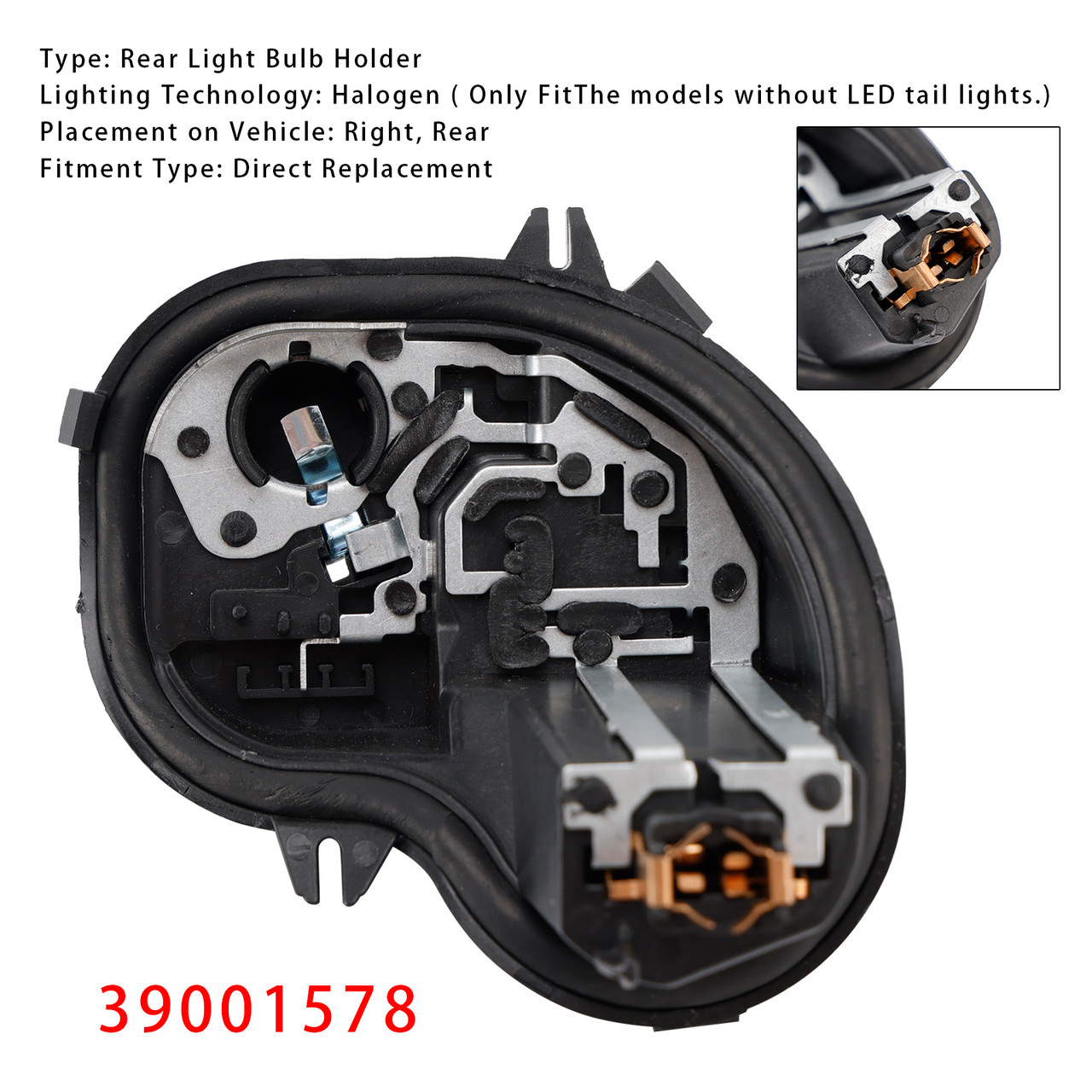 2016-2023 VAUXHALL ASTRA K 5 DOOR HATCHBACK Right Rear Light Bulb Holder 39001578 Generic