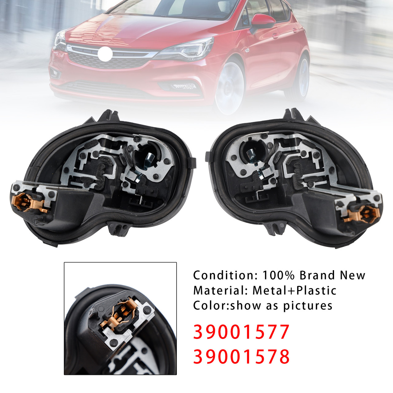 2016-2023 VAUXHALL ASTRA K 5 DOOR HATCHBACK Left+Right Rear Light Bulb Holder 39001577 39001578 Generic