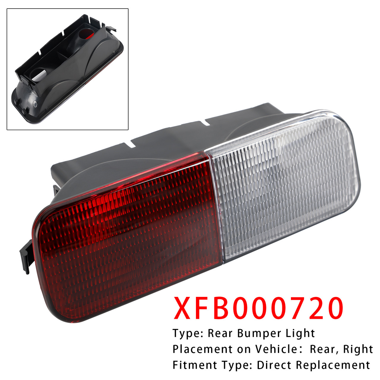 2003-2004 Land Rover Discovery II Right Rear Bumper Light Reverse Fog Lamp XFB000730 Generic