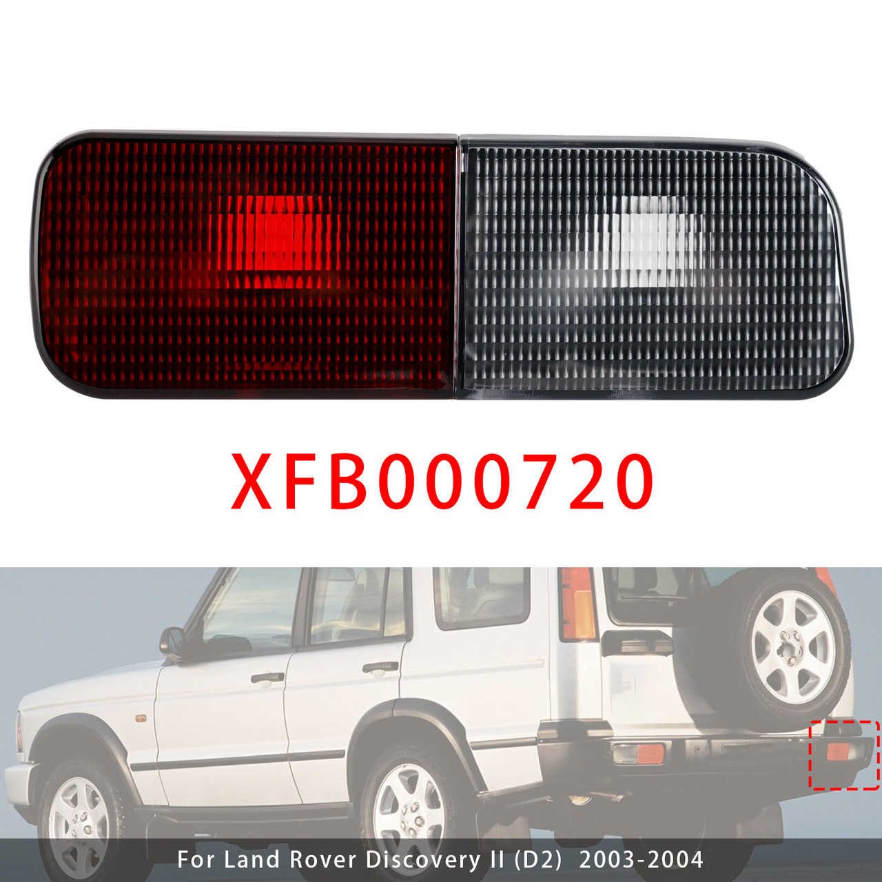 2003-2004 Land Rover Discovery II Right Rear Bumper Light Reverse Fog Lamp XFB000730 Generic