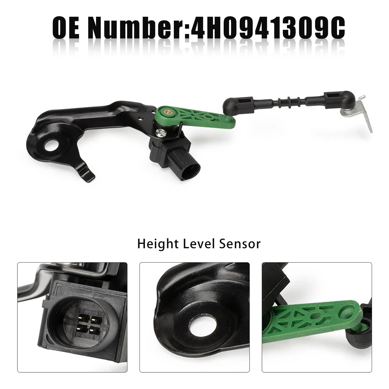 2013-2017 Audi S6 S7 S8 Rear Left Air Suspension Height Sensor 4H0941309C Generic