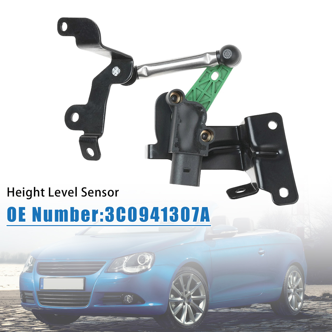 2009-2018 VW CC Eos Golf Passat Tiguan Scirocco Rear Left Height Level Sensor 3C0941307A Generic