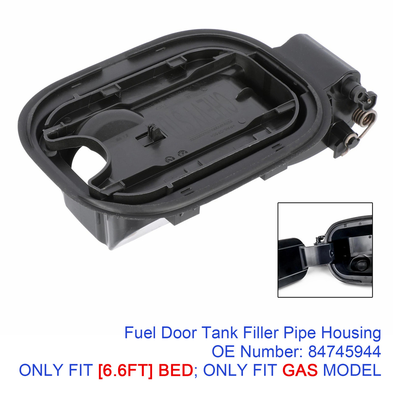 2019-2024 Chevrolet Silverado 1500 6.5 Fuel Door Tank Filler Pipe Housing 84745944 Generic