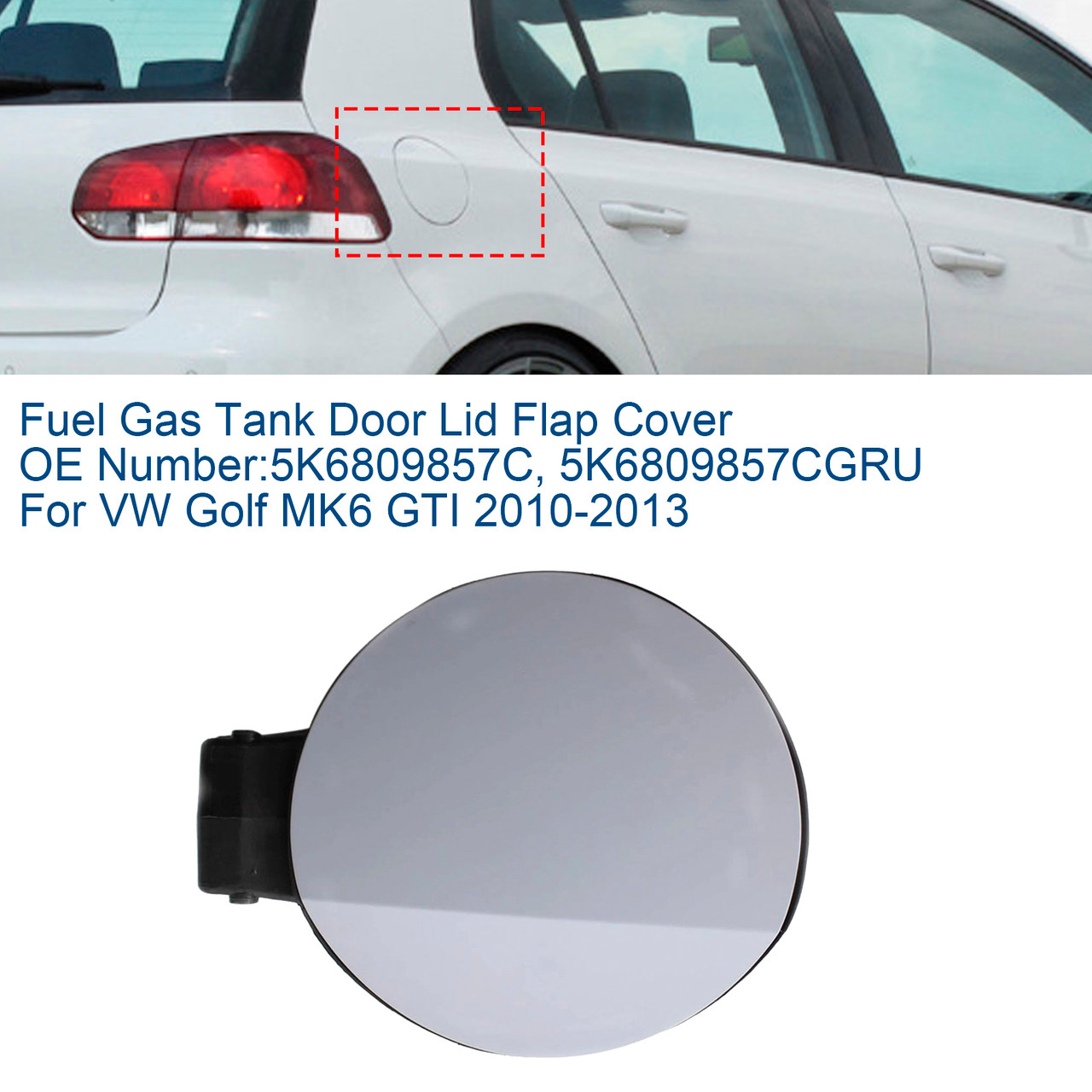 2010-2013 VW Golf MK6 GTI Fuel Gas Tank Filler Door Lid Cover 5K6809857C Generic
