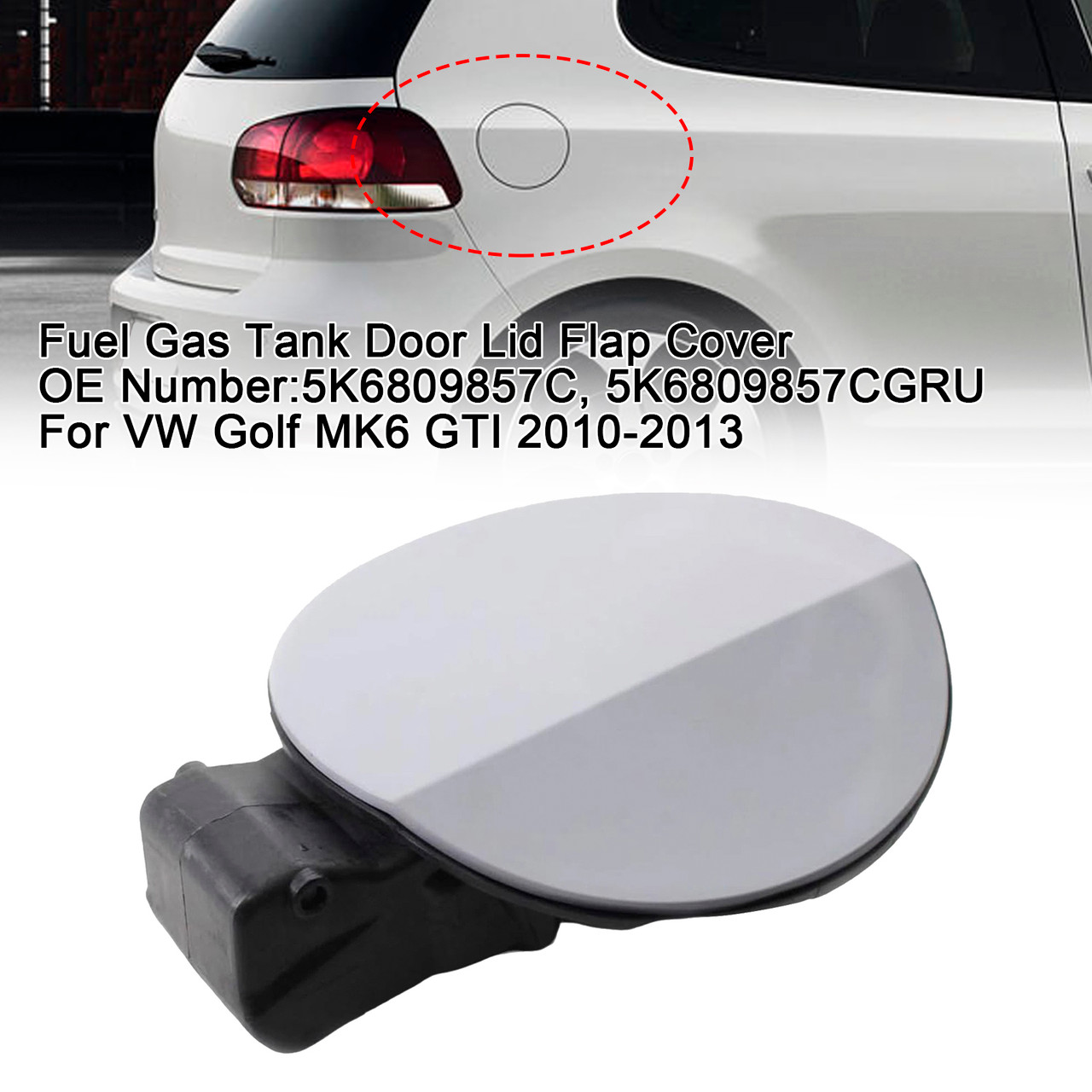 2010-2013 VW Golf MK6 GTI Fuel Gas Tank Filler Door Lid Cover 5K6809857C Generic