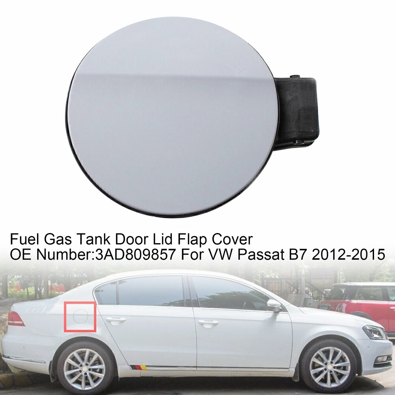2012-2015 VW Passat B7 Fuel Gas Tank Filler Door Lid Cover 3AD809857 Generic