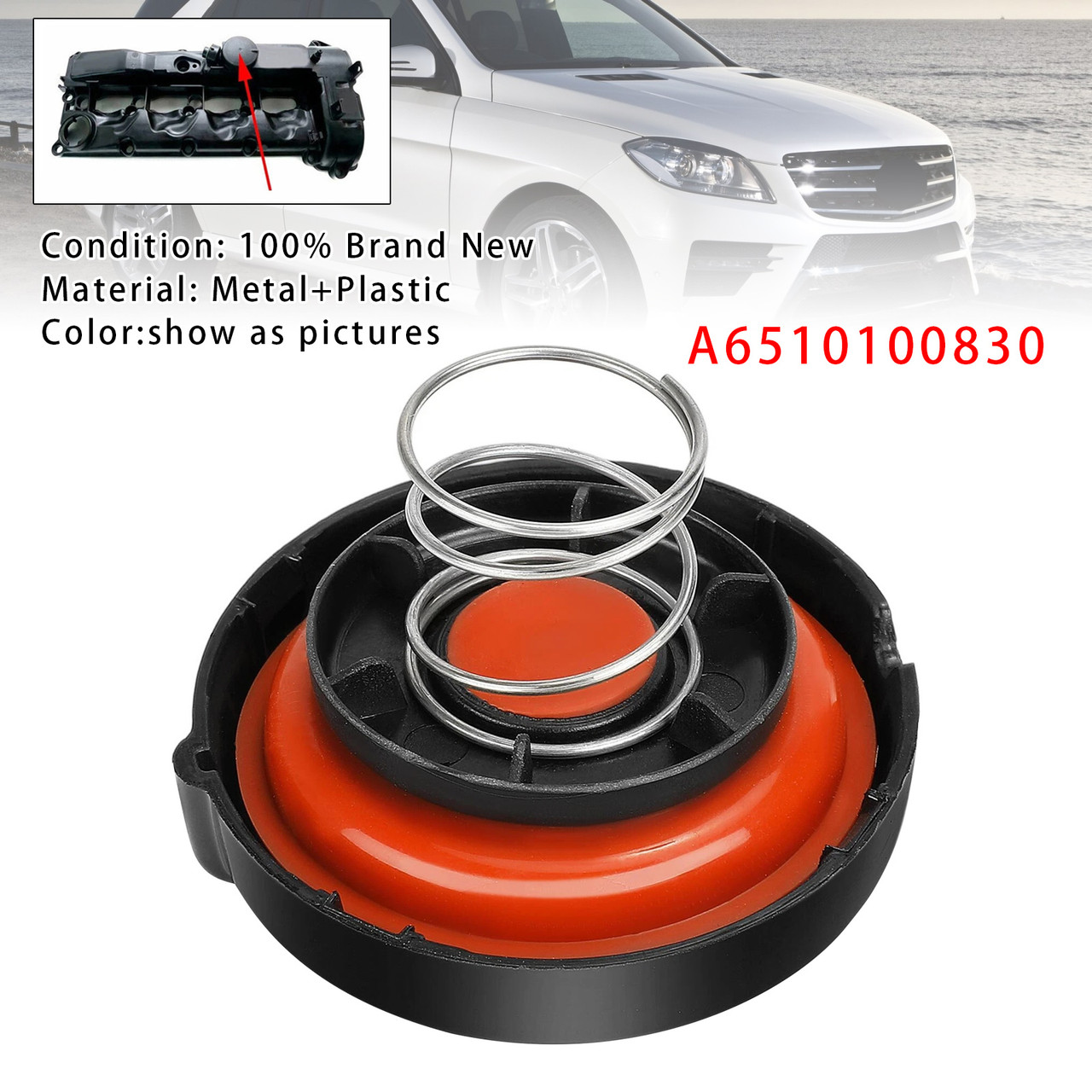 Mercedes ML-class GLE SLK/SLC PCV Valve Cover A6510100830 Generic