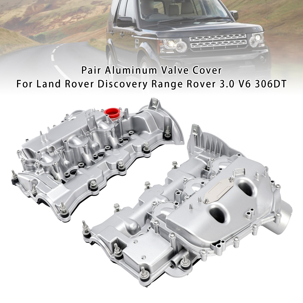 Land Rover Discovery Range Rover 3.0 V6 306DT Pair Aluminum Valve Cover C2Z19940 Generic