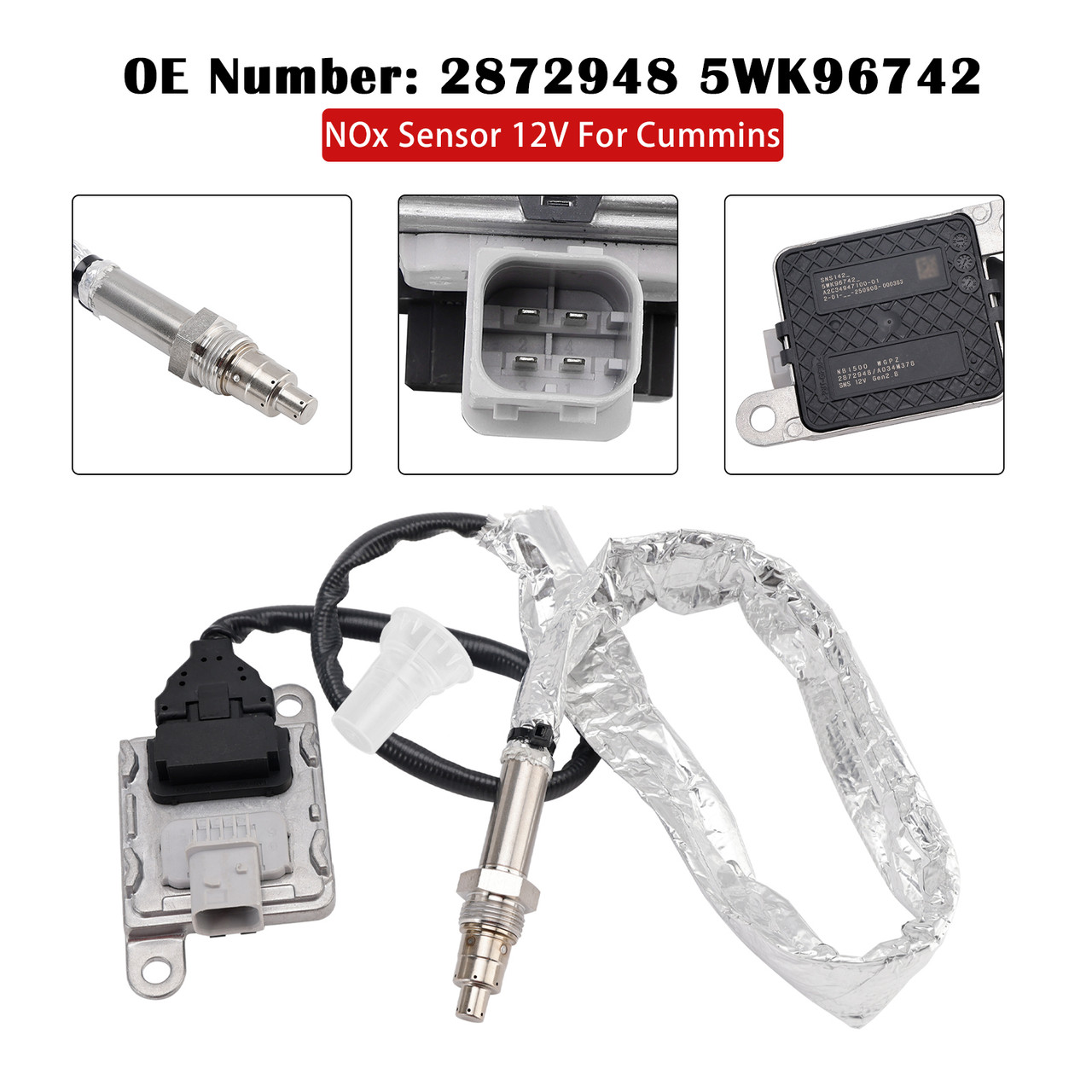 2013-2017 Ram 2500 3500 4500 5500 6.7L Nitrogen Oxide NOx Sensor 12V 2872948 Generic