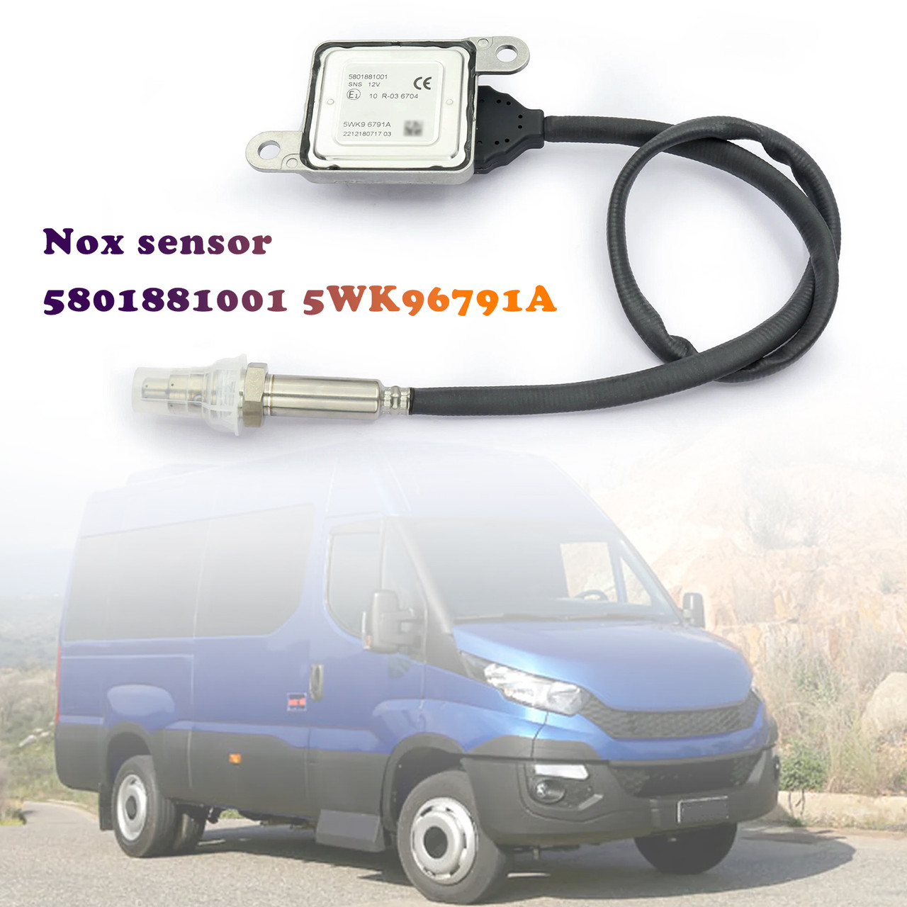 2014-2018 Iveco Daily MK6 VI 3.0 diesel 24V Nitrogen Oxide NOx Sensor 5801881001 5WK96791A Generic