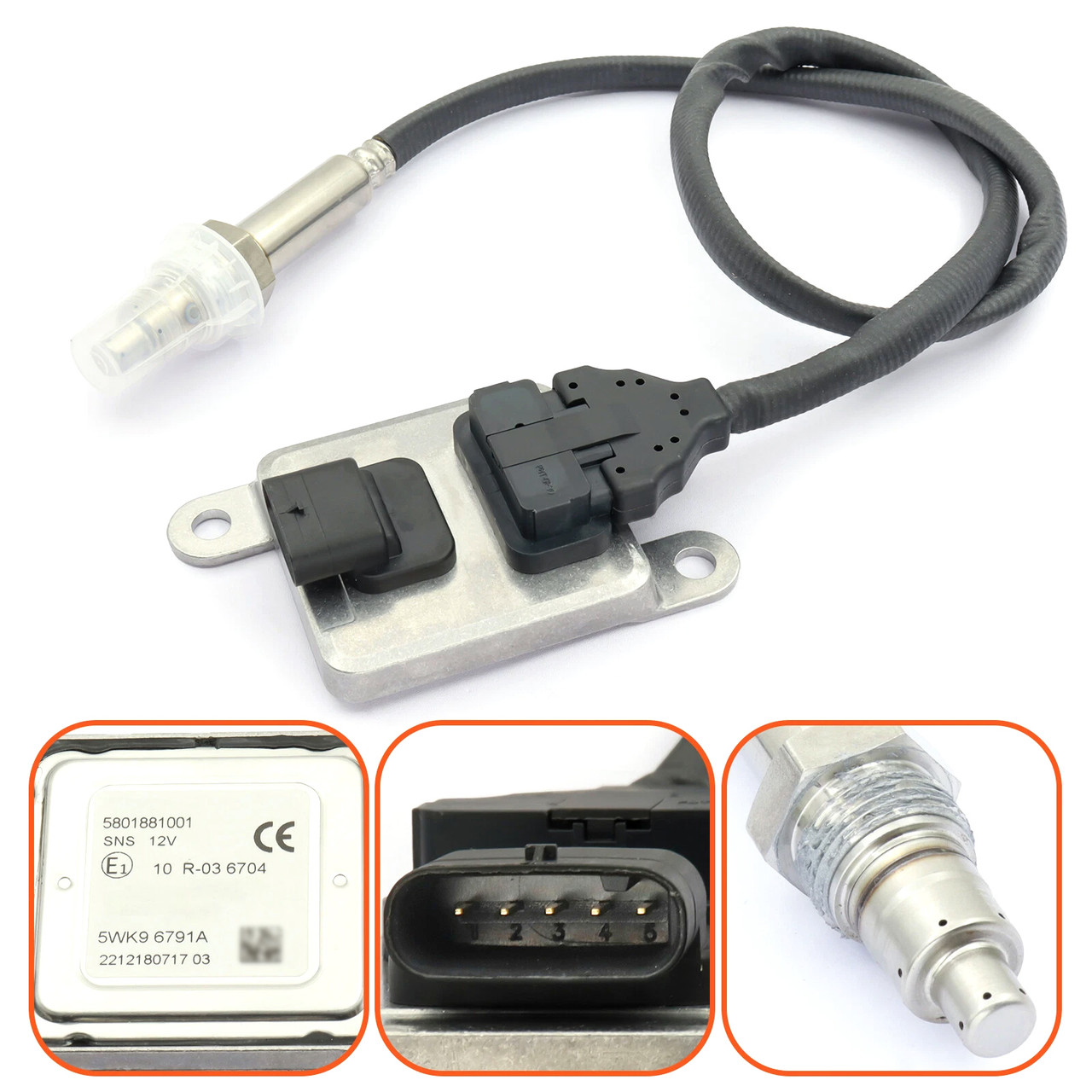 2014-2018 Iveco Daily MK6 VI 3.0 diesel 24V Nitrogen Oxide NOx Sensor 5801881001 5WK96791A Generic