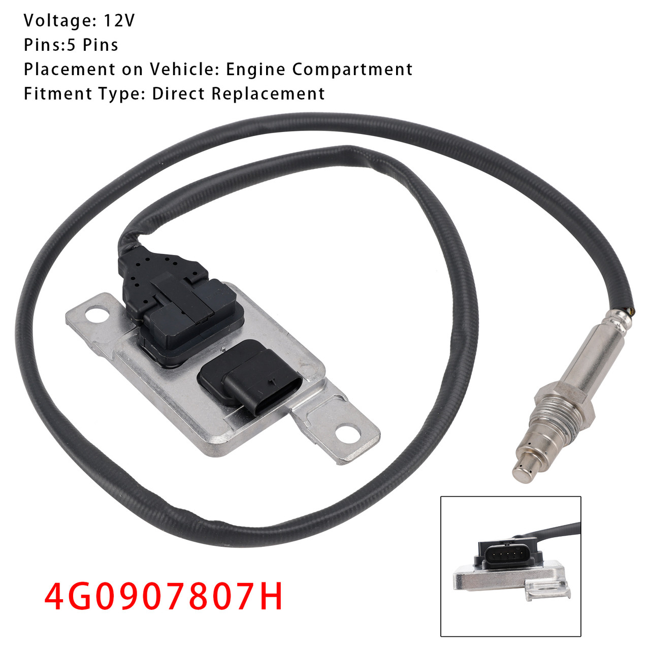 2013- Audi A6 Allroad Quattro 4G Nox Nitrogen Oxide Sensor Nox 4G0907807H 4G0907807AJ Generic