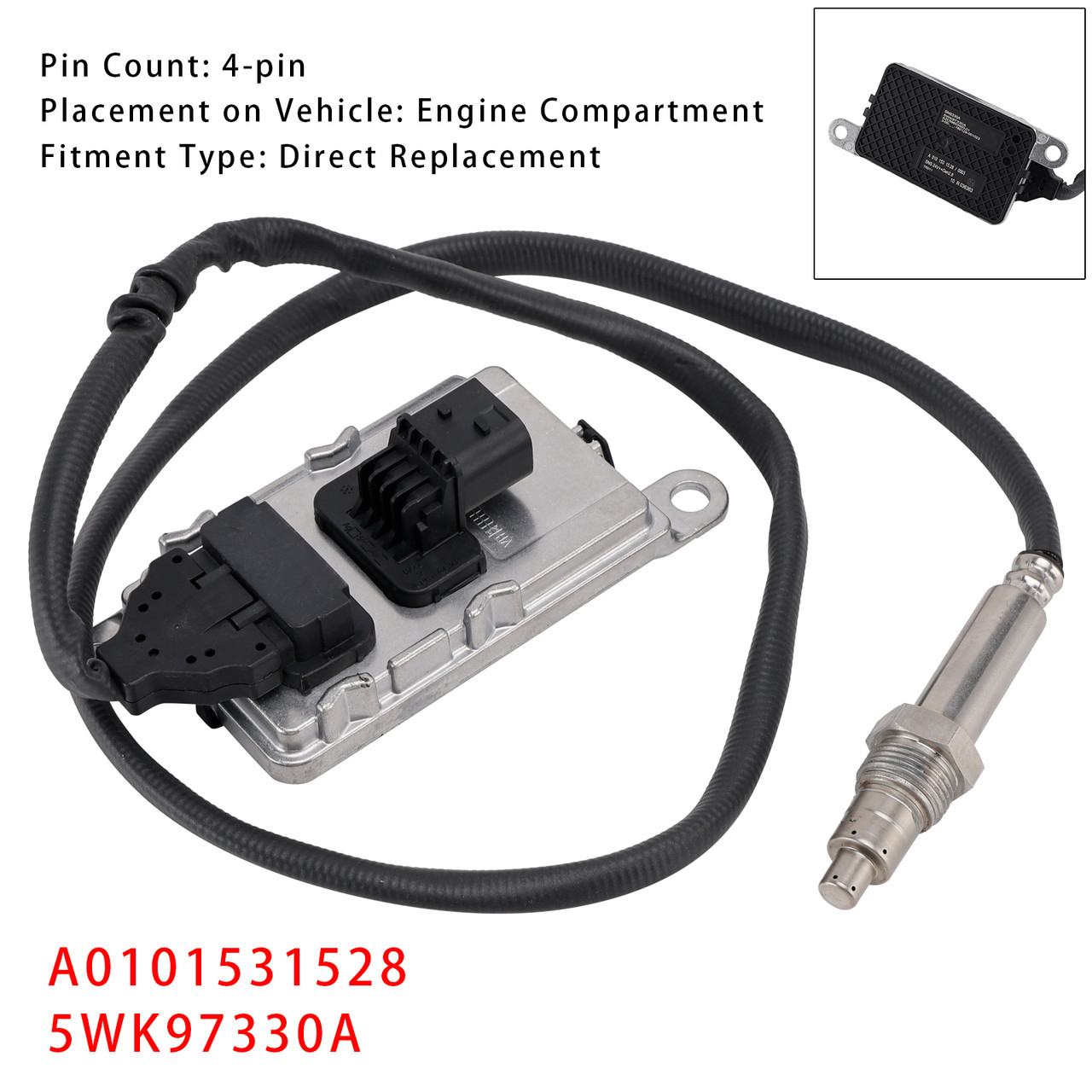 2011-2023 Mercedes-Benz Actros Nox Nitrogen Oxide Sensor A0101531528 5WK97330A Generic
