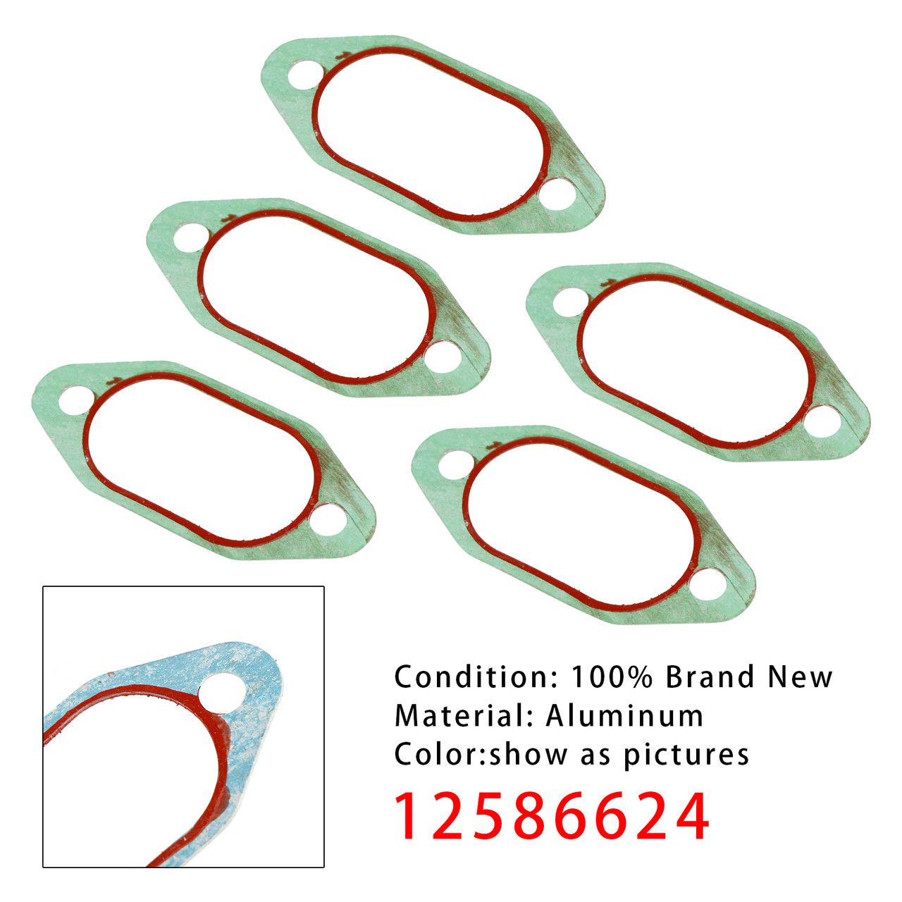 GM vehicle's 5PCS 12586624 Oil Pan Cover Gasket Generic