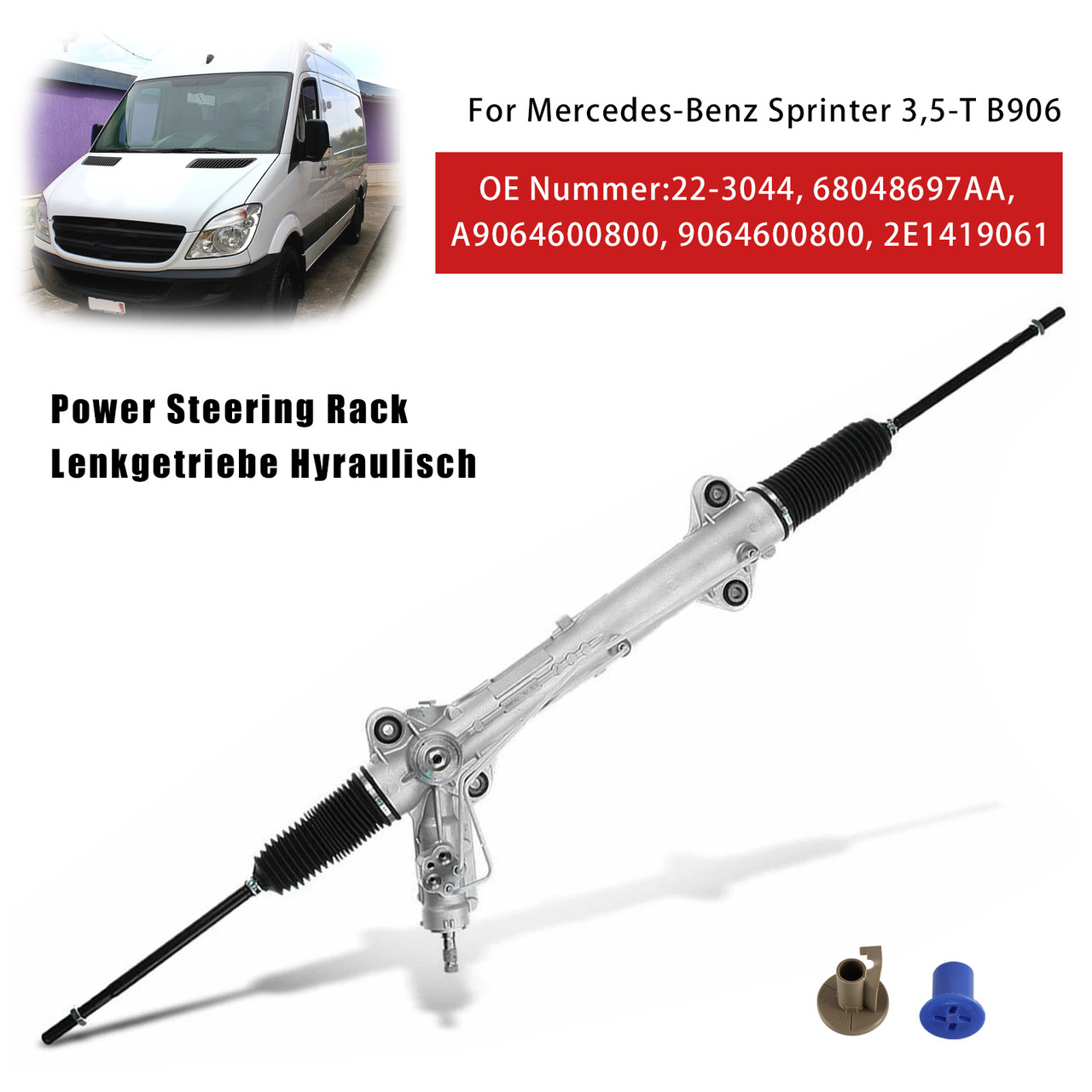 VW Crafter 30-35 2.0 2.5 Power Steering Rack Pinions 68048697AA Generic