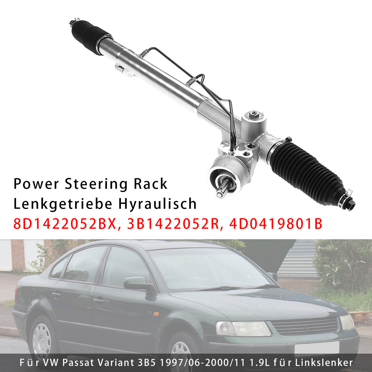 2001-2008 Skoda Superb I Power Steering Rack 3B1422052R Generic