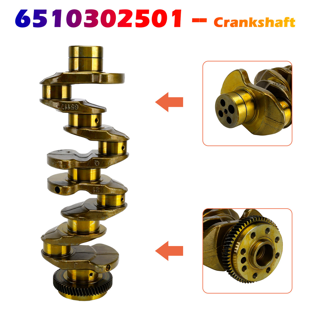 2012-2018 Mercedes A-Class W176 Crankshaft 6510302501 Generic