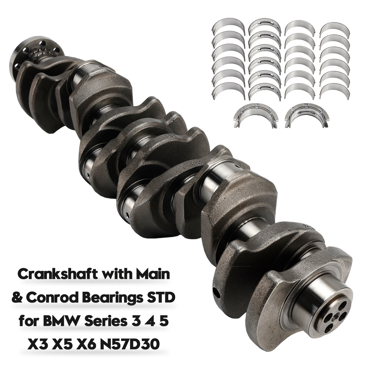 2009-2019 BMW Series 3 4 5 6 7 Crankshaft with Main & Conrod Bearings STD 11217799970 11217809375 Generic