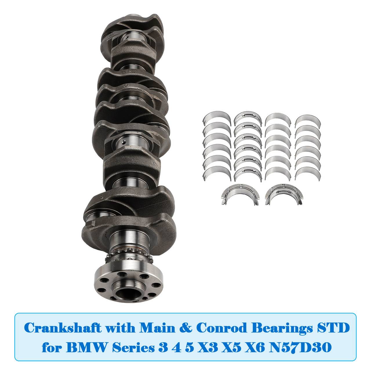 2009-2019 BMW X3 X5 X6 Crankshaft with Main & Conrod Bearings STD 11217799970 11217809375 Generic