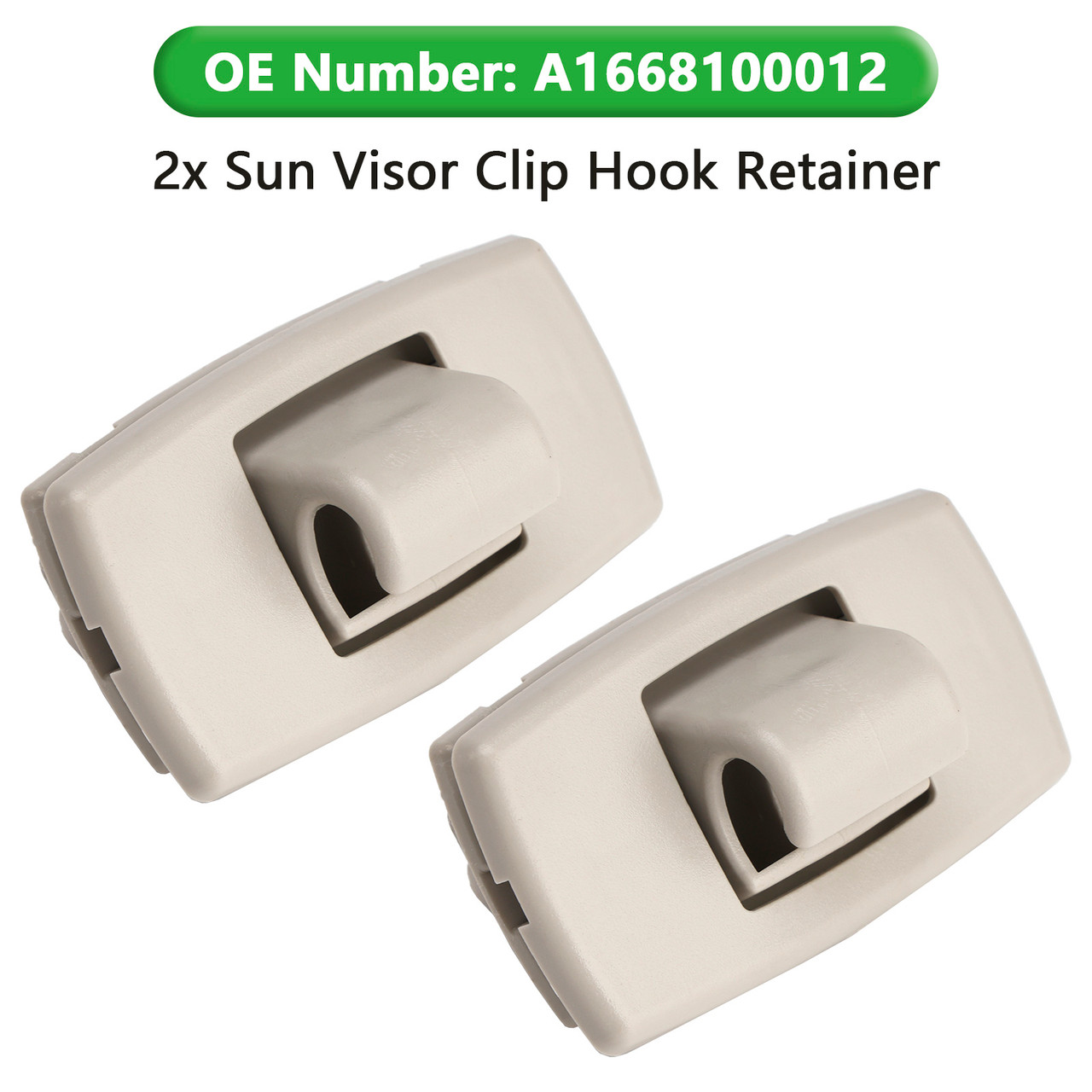 2015-2019 Mercedes Benz C-class E-class 2x Gray Sun Visor Clip Hook Retainer A1668100012 Generic