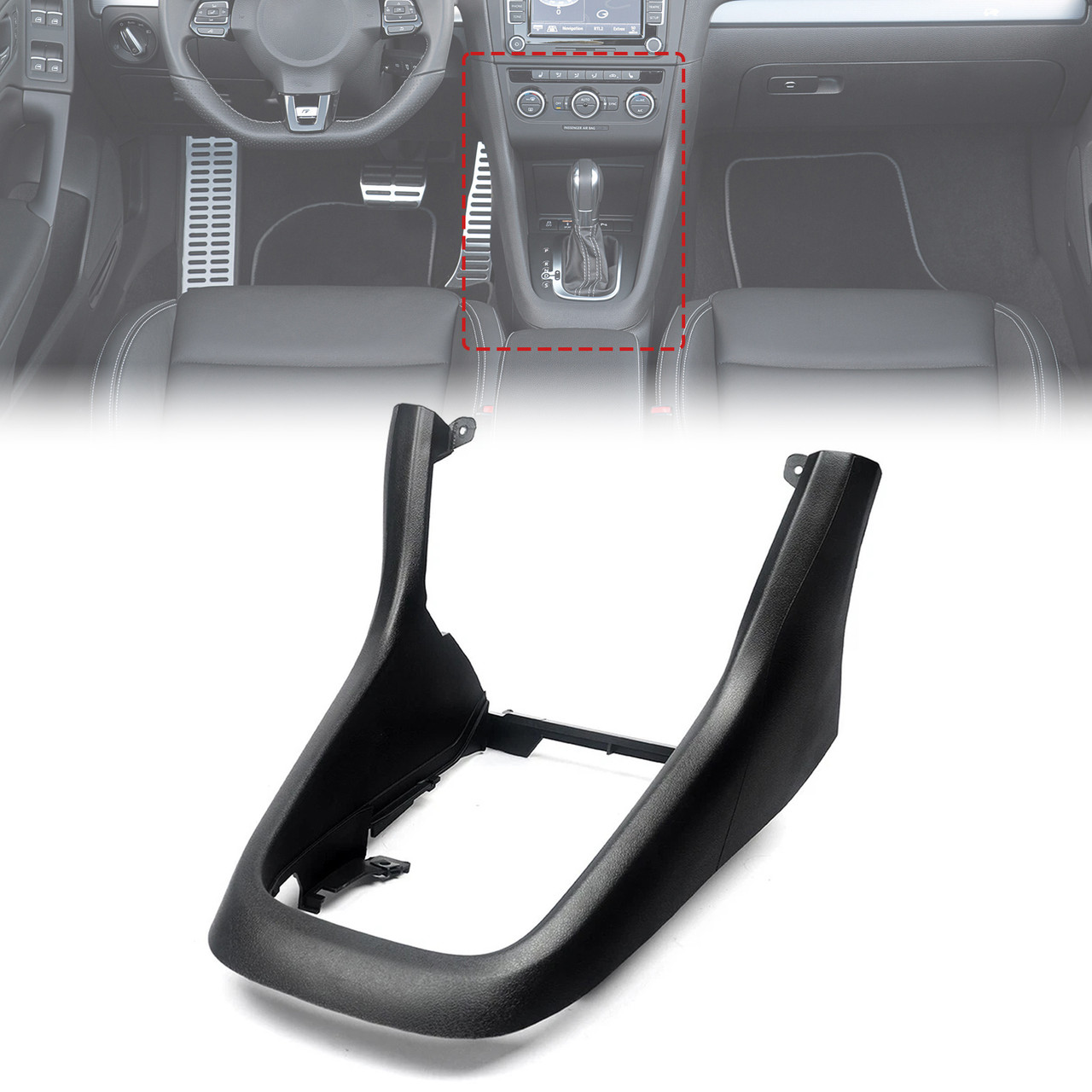 2009-2013 VW Volkswagen Golf 6 MK6 Center Console Gear Shift Knob Frame Trim 5K0863680 Generic