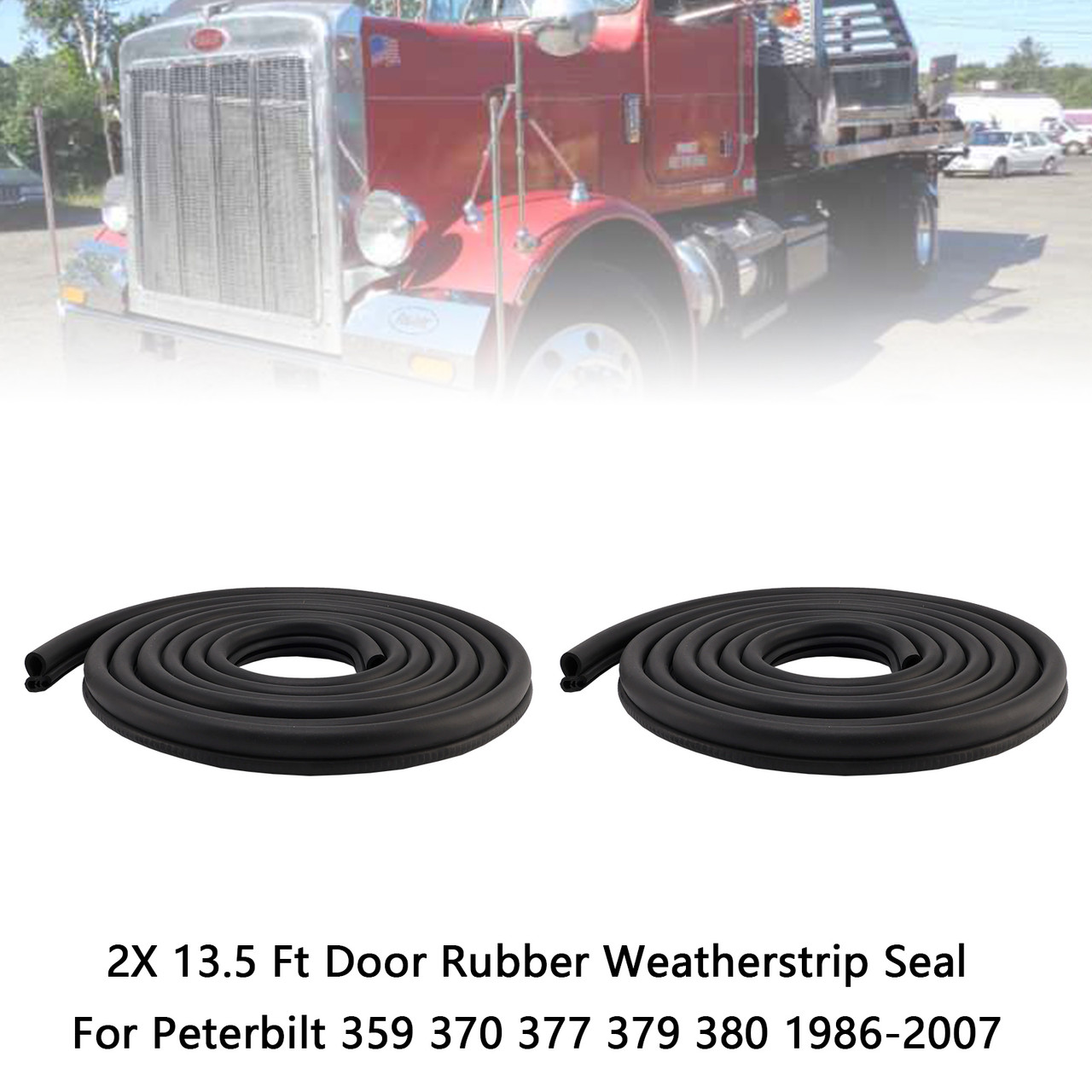 1986-2007 Peterbilt 359 370 377 379 380 2X 13.5 Ft Door Rubber Weatherstrip Seal 20-10985-644 R60-6001-650 Generic