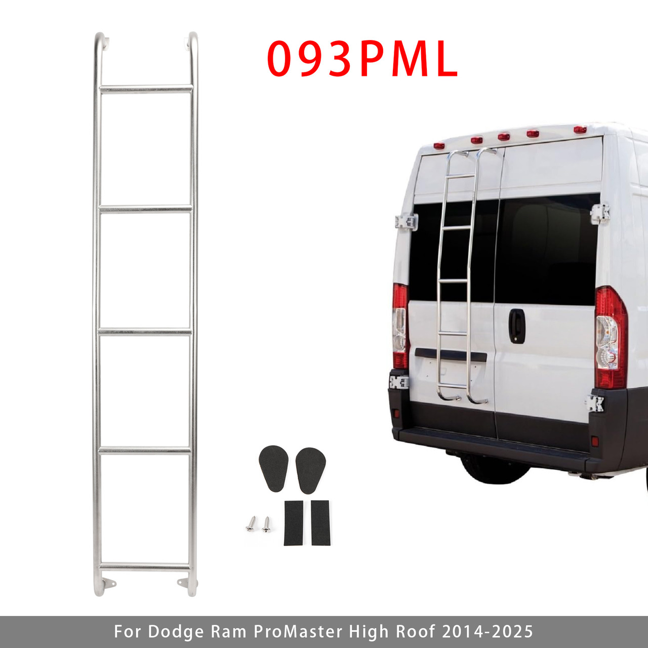 2014-2025 Dodge Ram ProMaster High Roof Stainless Steel 5-Step Van Ladder 093PML Generic