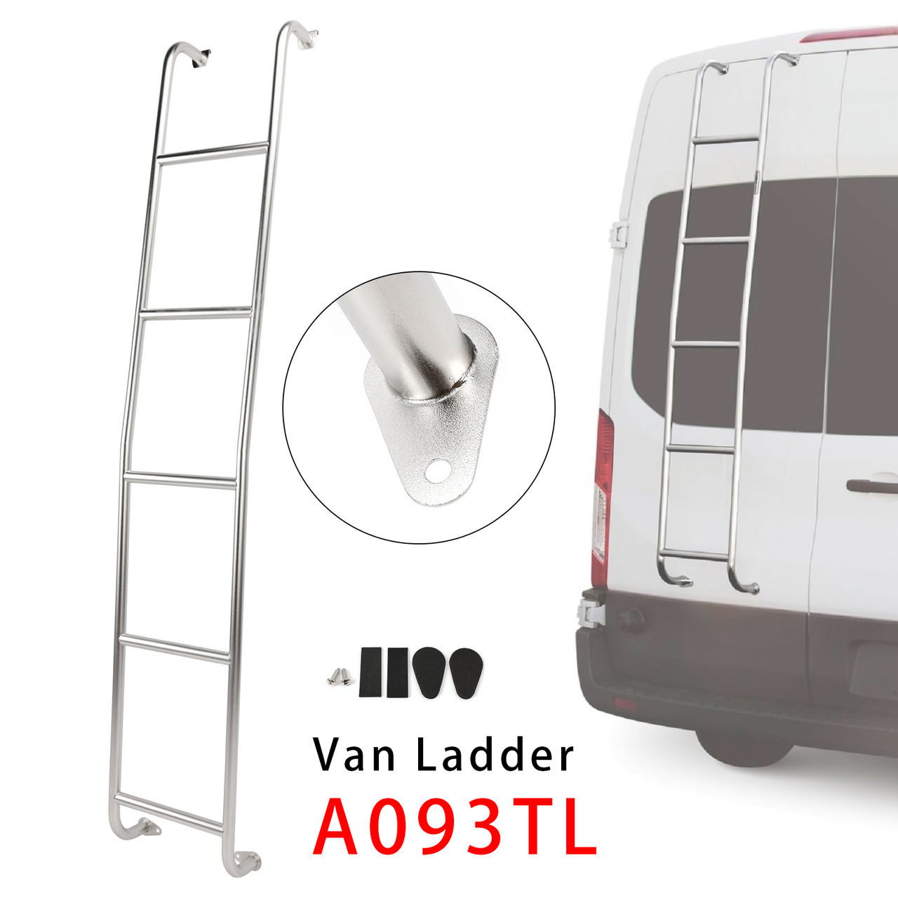 2014-2025 Ford Transit High Roof Vans Stainless Steel 5-Step Van Ladder A093TL Generic