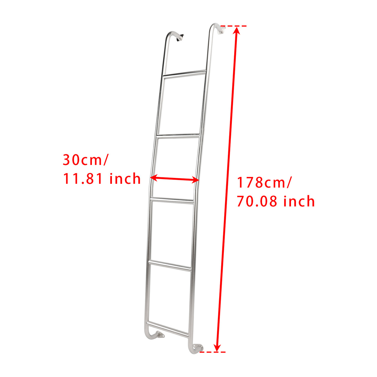2014-2025 Ford Transit High Roof Vans Stainless Steel 5-Step Van Ladder A093TL Generic
