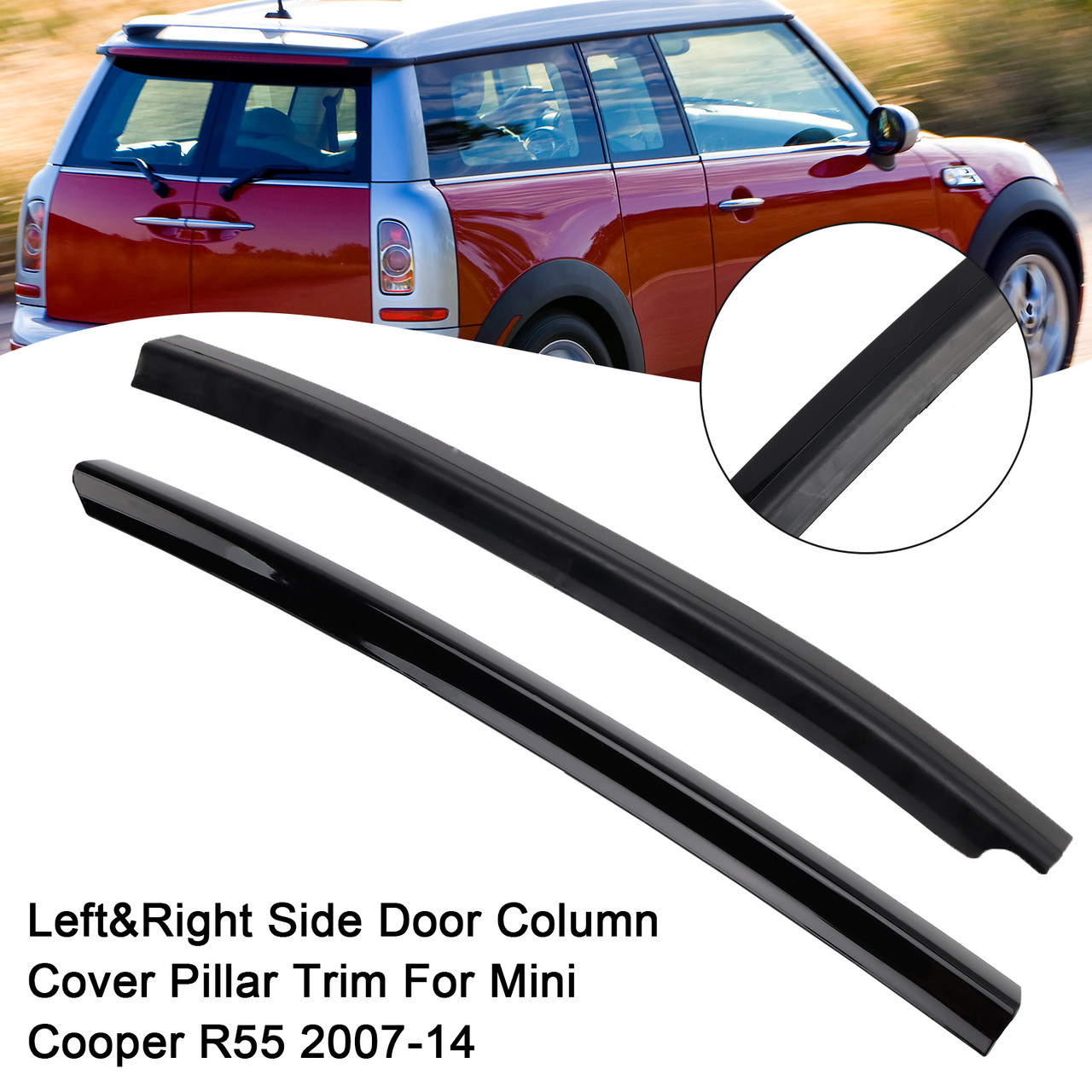 2006-2010 MINI Clubman R55 Left & Right Side Door Column Cover Pillar Trim 51137169433 Generic
