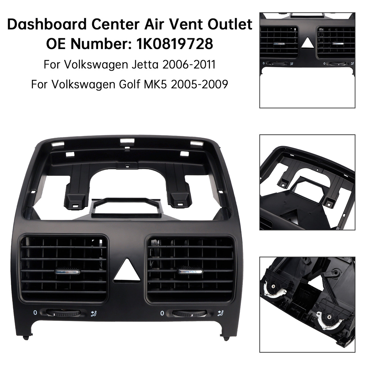 2005-2009 Volkswagen Golf MK5 Dashboard Center Air Vent Outlet 1K0819728 Generic
