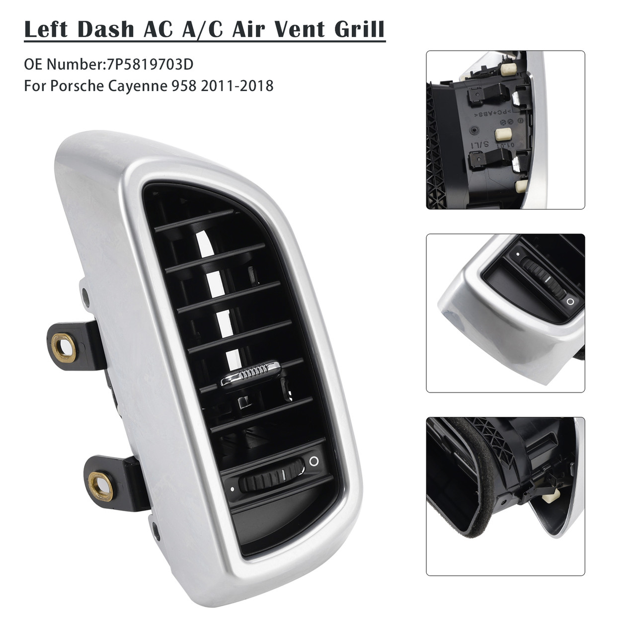 2011-2018 Porsche Cayenne 958 Left Dash AC A/C Air Vent Grill 7P5819703D Generic