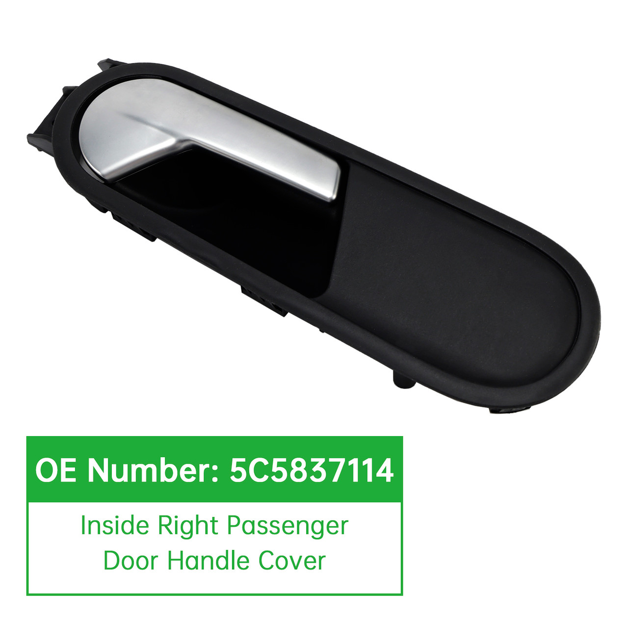 2012-2014 VW Beetle Inside Right Passenger Door Handle Cover 5C5837114 Generic