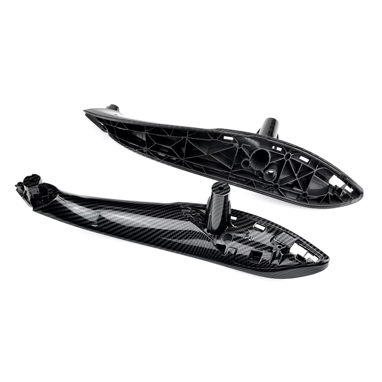 2012-2018 BMW 3 4  Series 2x Carbon Fiber Inner Trim Door Pull Handle Generic