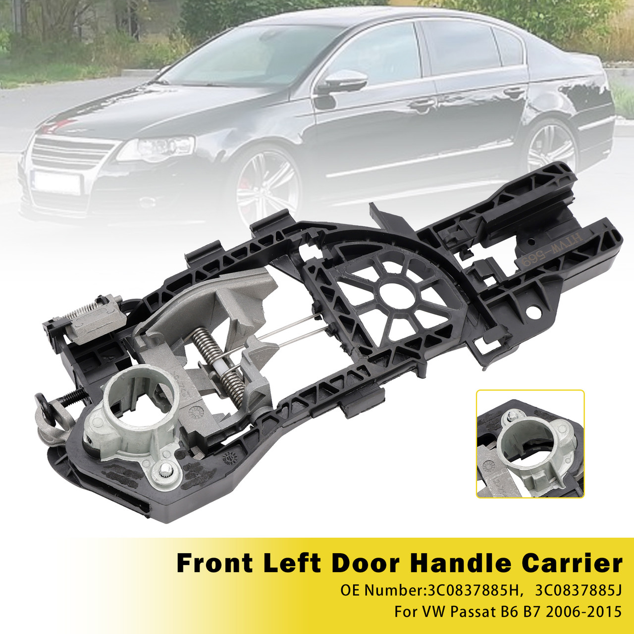 2006-2015 VW Passat B6 B7 Door Handle Carrier Front Left 3C0837885H Generic